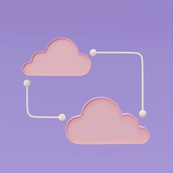 Cloud Computing Technology Symbol Online Data Storage Business Network Concept — Zdjęcie stockowe