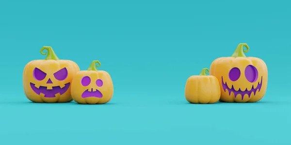 Gelukkige Halloween Met Jack Lantern Pompoenen Karakter Traditionele Oktober Vakantie — Stockfoto