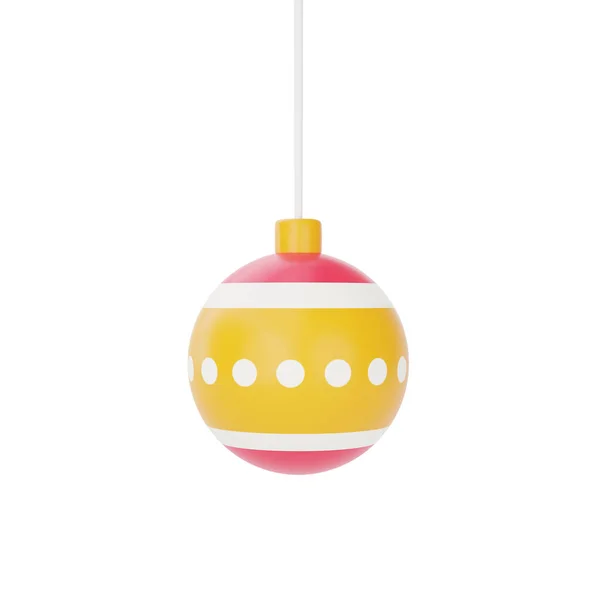 Bola Natal Ornamentos Para Natal Isolado Fundo Branco Feliz Natal — Fotografia de Stock