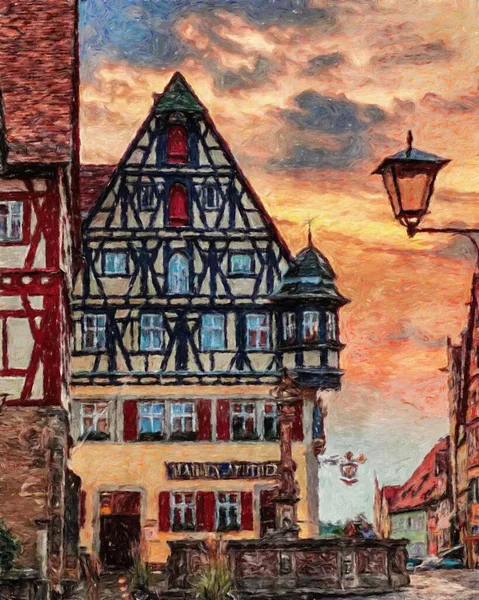 Pintura Colorida Arte Artística Moderna Pinceladas Reais Desenho Óleo Europeu — Fotografia de Stock