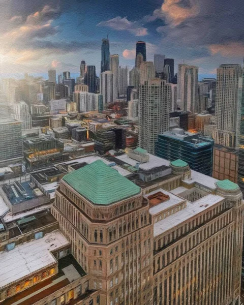 Chicago Stati Uniti America Centro Città Grattacieli Architettura America Viaggi — Foto Stock