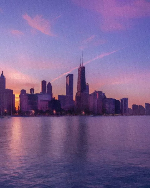 Chicago Amerikai Egyesült Államok Városközpont Felhőkarcolók Építészet Amerika Utazik Belvárosban — Stock Fotó
