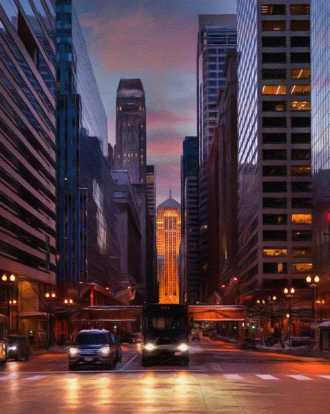 Chicago Usa Centrum Skyskrapor Och Arkitektur Amerika Resa Centrum Rita — Stockfoto