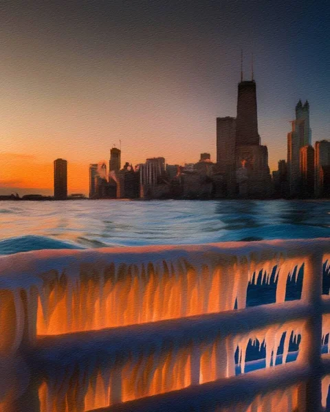 Chicago Usa Centrum Skyskrapor Och Arkitektur Amerika Resa Centrum Rita — Stockfoto