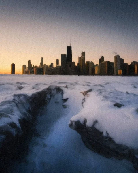 Chicago Verenigde Staten Centrum Wolkenkrabbers Architectuur Amerika Reizen Het Centrum — Stockfoto