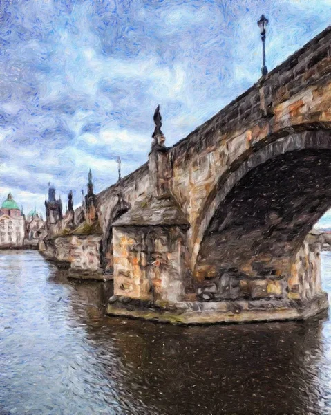Prag Çek Cumhuriyeti Petrol Şehri 'nde eski evler ve mimari, Avrupa seyahati, tuval veya kağıt poster için duvar resimleri, turizm üretim tasarımı, gerçek modern sanat eserleri
