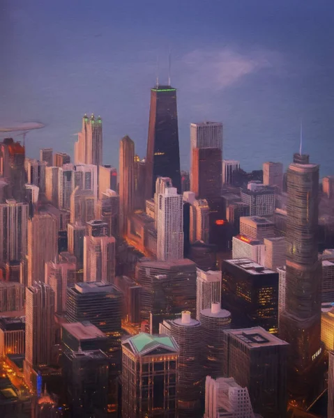 Chicago Usa Stadtzentrum Wolkenkratzer Und Architektur Amerika Reise Die Innenstadt — Stockfoto