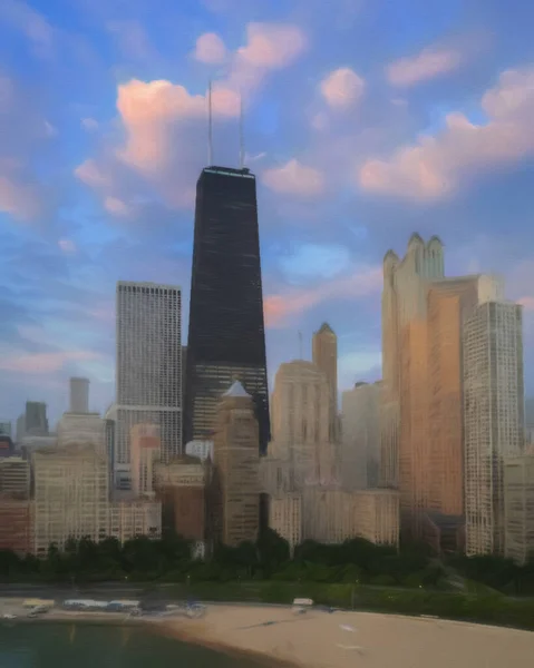 Chicago Usa Centrum Skyskrapor Och Arkitektur Amerika Resa Centrum Rita — Stockfoto