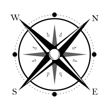 Modern vektör pusula sembolü, semboller için mükemmel