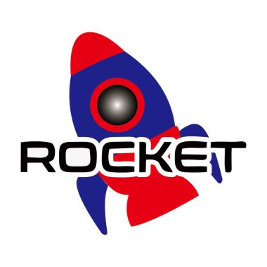roket vektör tasarımı, uzay simgeleri için mükemmel