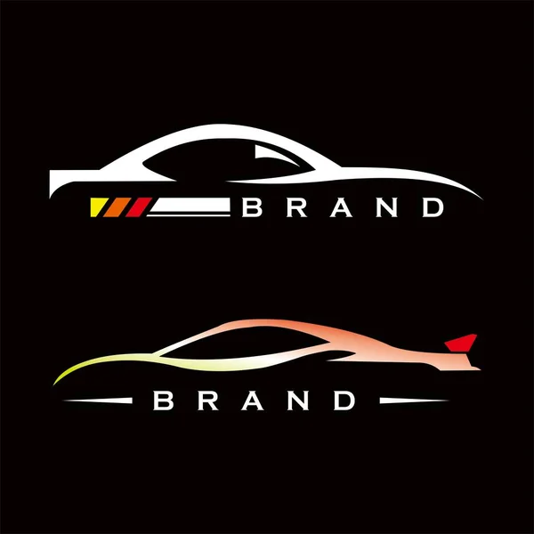 Otomotiv amblemi için uygun olan iki vektör araç resmi