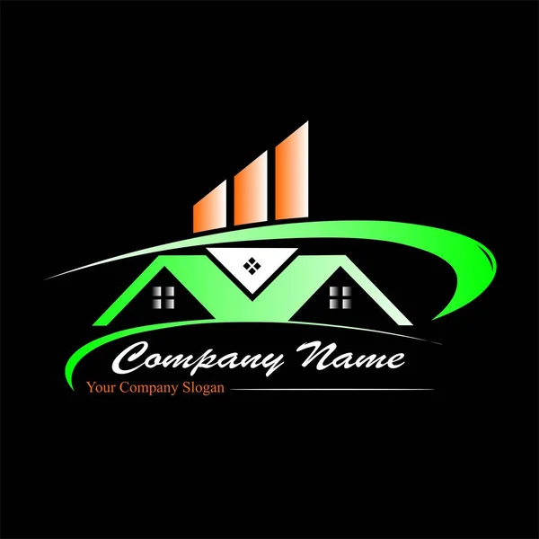 Mülk sektöründe faaliyet gösteren şirketler için vektör logosu uygundur