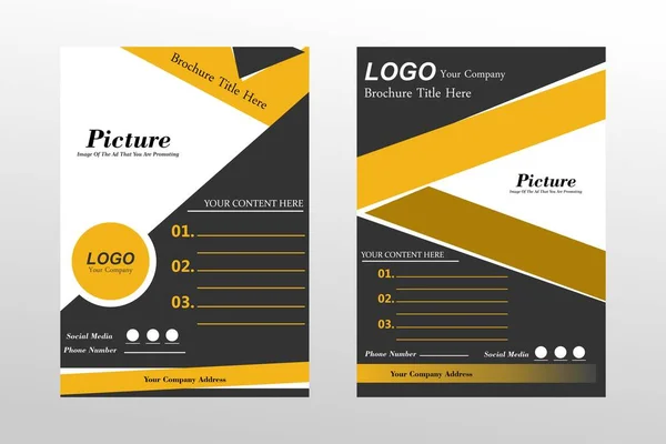 Broşürler ve diğerleri vektör kavramları ile promosyon ortamı için uygundur