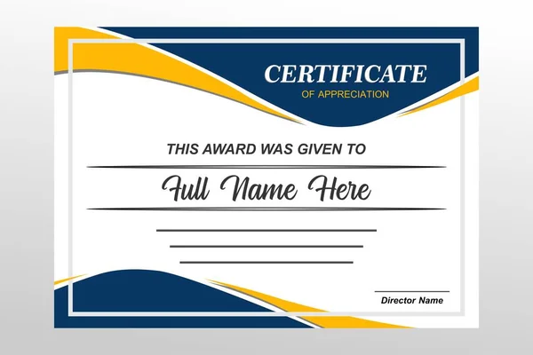 Şirket sembolleri ve diğerleri için uygun vektör kavramları içeren ödül şablonları veya sertifikaları