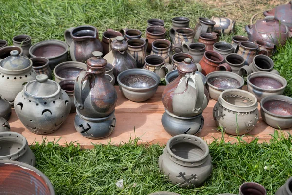 Terracotta Cotta Rimossa Dal Forno Tazze Pentole Piatti Tutto Resto — Foto Stock