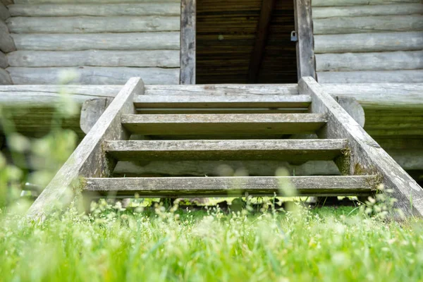 Stable Porcherie Rondins Bois Bâtiments Anciens Bois Campagne — Photo