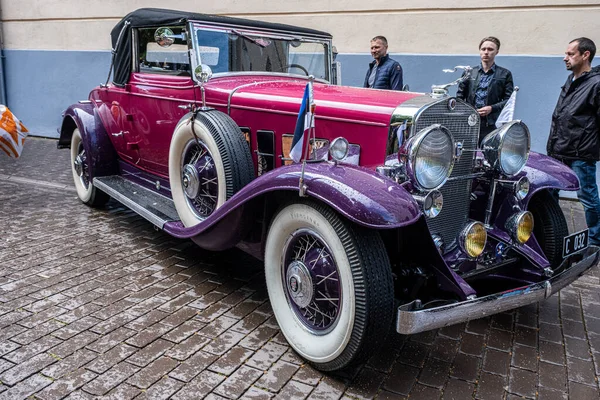 Tartu Estónia Julho 2022 Velhos Carros Retro Centro Cidade Velha — Fotografia de Stock