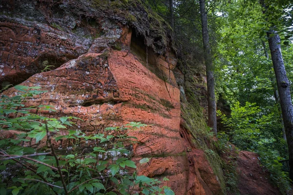 Red Cliffs Which Named Red Sandstone Mysterious Romantic Place Lovers — Φωτογραφία Αρχείου