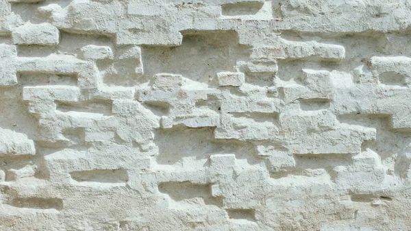 Brick Wall Painted White Primer Wall Old Manor House — Stockfoto