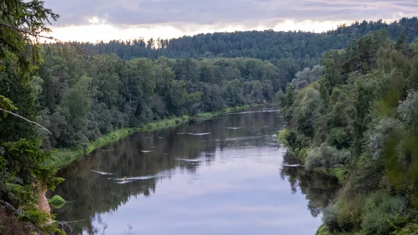 Krajina Řeky Gauja Lotyšsku — Stock fotografie