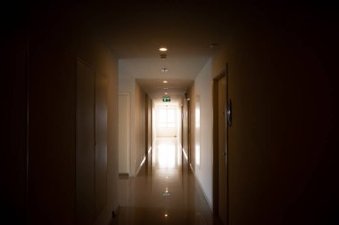 Corridors in building and horrible scene.