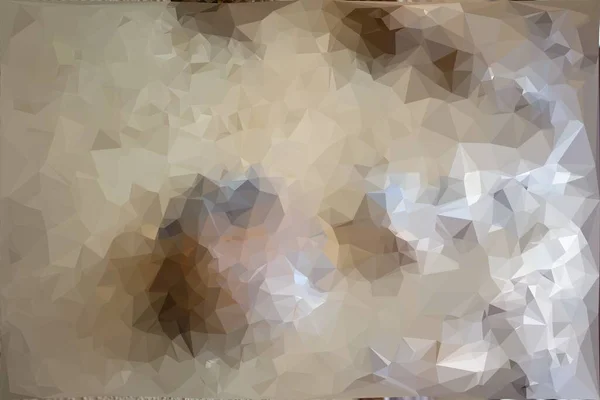 Abstract Mosaic Triangle Pattern Background Low Poly Coffee Background Vector — Vettoriale Stock