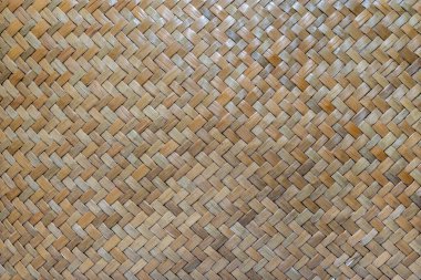 Abstract wicker texture of bamboo weaver which made of pieces of bamboo tiles weaved together. Bamboo wicker basket texture.