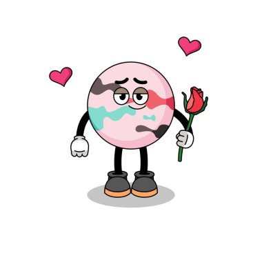 Banyo bombası maskotu aşık oluyor, karakter tasarımı