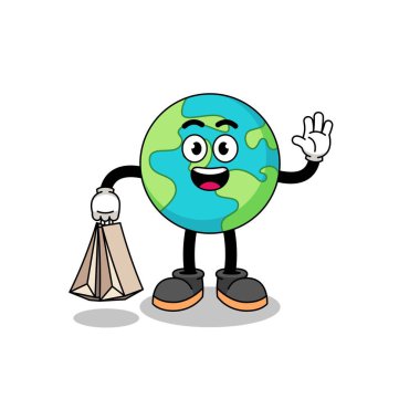 Toprak alışverişi çizgi filmi, karakter tasarımı.