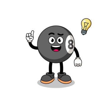 bilardo topu karikatürü bir fikir edinin, karakter tasarımı