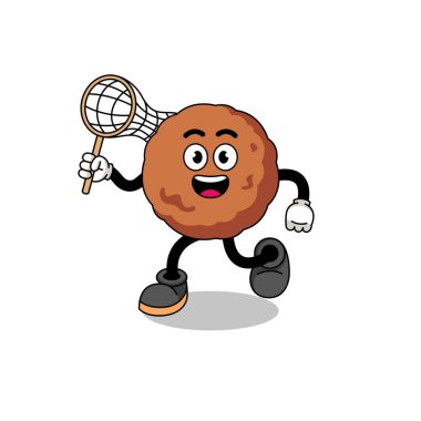 Kelebek yakalayan köfte çizgi filmi, karakter tasarımı.