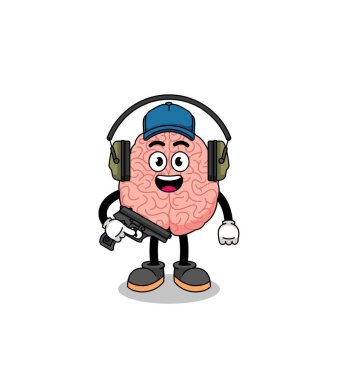 Beynin karakter maskotu atış poligonu, karakter tasarımı