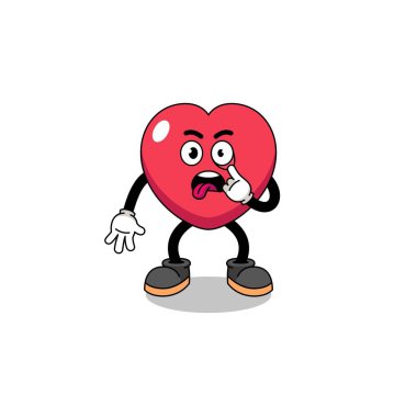 Karakter çizimi, dilleri dışarı fırlamış aşk, karakter tasarımı.