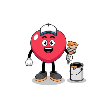 Bir ressam olarak aşkın maskotu, karakter tasarımı.