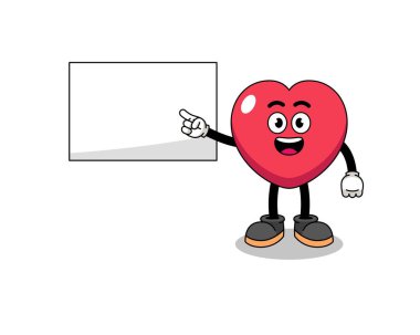 Sunum yapan bir aşk illüstrasyonu, karakter tasarımı