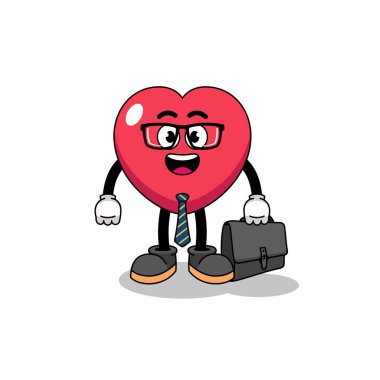 İş adamı olarak aşk maskotu, karakter tasarımı