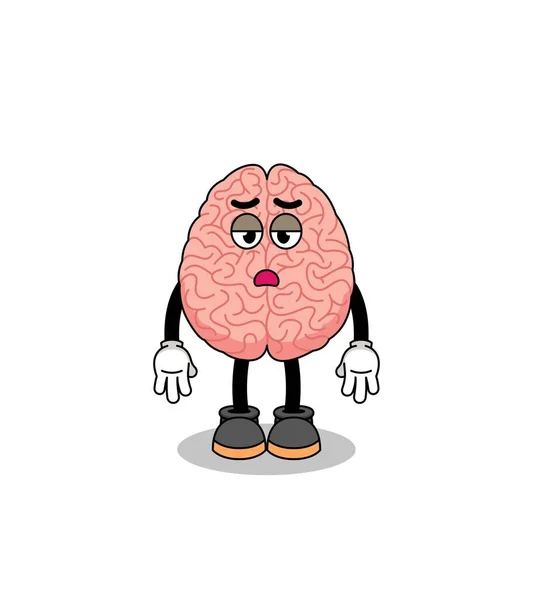 Yorgunluk jestli beyin karikatürü, karakter tasarımı