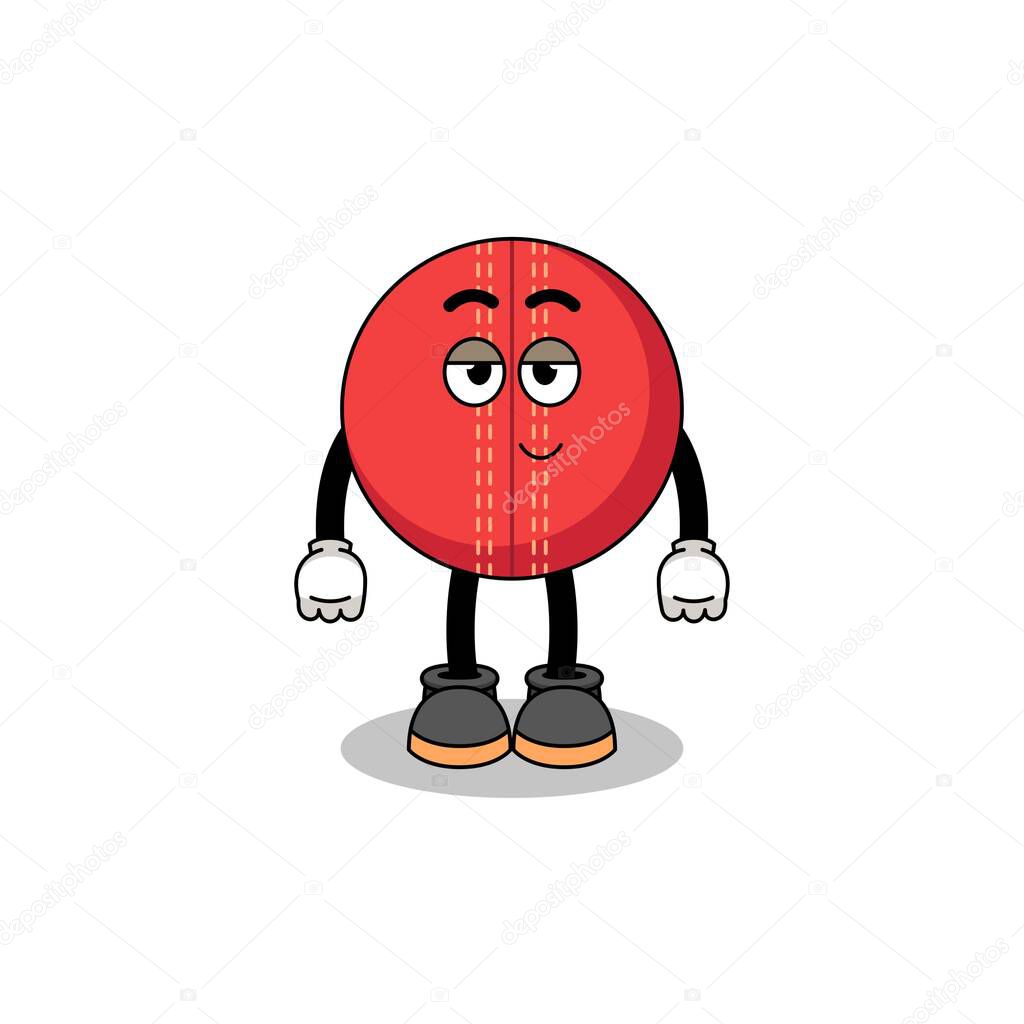cricket ball cartoon couple with shy pose , character design
