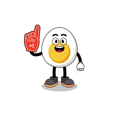 Bir numaralı haşlanmış yumurtanın maskotu, karakter tasarımı.
