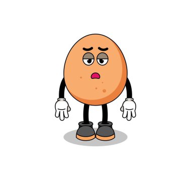 Yorgunluk jestli yumurta karikatürü, karakter tasarımı