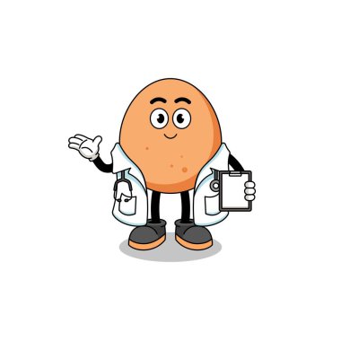 Yumurta doktorunun çizgi film maskotu, karakter tasarımı.