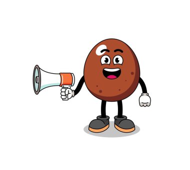 çikolata yumurtası çizimi megafon, karakter tasarımı