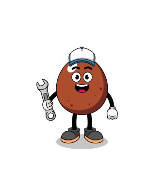 Çikolata yumurtası çizimi bir mekanik, karakter tasarımı olarak