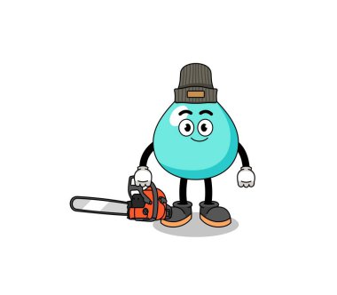 bir oduncu olarak su çizimi, karakter tasarımı