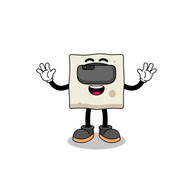 VR kulaklıklı tofunun tasviri, karakter tasarımı