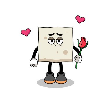 Tofu maskotu aşık oluyor, karakter tasarımı.