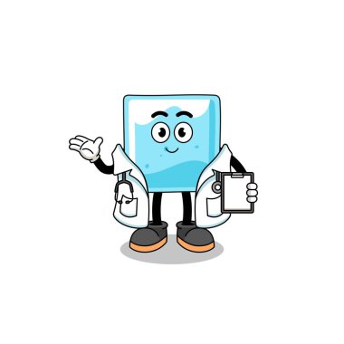 Buz bloğu doktorunun çizgi film maskotu, karakter tasarımı