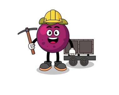 Mangosteen madencisinin maskotu, karakter tasarımı