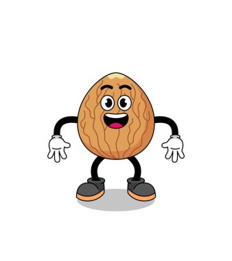 Şaşırtıcı jestli badem karikatürü, karakter tasarımı