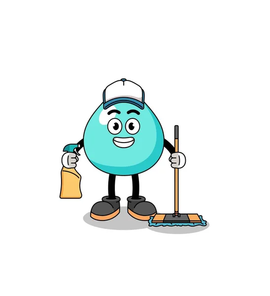 man cleaning house clipart cartoon